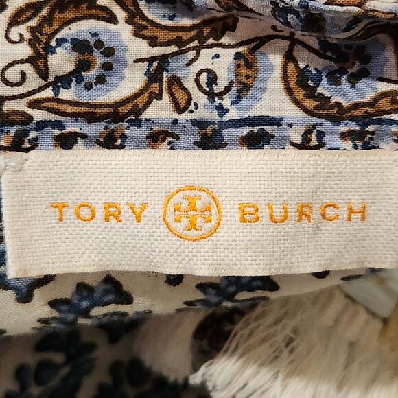 Tori Burch Tunic Top Size 8 Embellished Fringe And Beaded Accents Side Zip - Picture 16 of 16